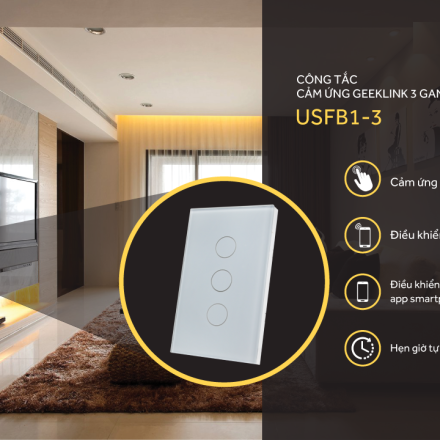 CÔNG TẮC CẢM ỨNG CHỮ NHẬT GEEKLINK USFB2-3